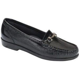 SAS Black Leather Loafers